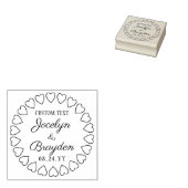 Einfache Herzen Hochzeit Danke oder Save the Date Gummistempel (Stempel)