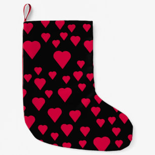 Einfache Herzen nahtlos Muster. Valentinstag Kleiner Weihnachtsstrumpf