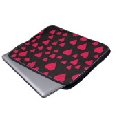 Einfache Herzen nahtlos Muster. Valentinstag Laptopschutzhülle (Vorne Knopf)