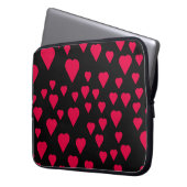Einfache Herzen nahtlos Muster. Valentinstag Laptopschutzhülle (Vorderseite Links)