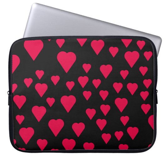 Einfache Herzen nahtlos Muster. Valentinstag Laptopschutzhülle (Vorderseite)
