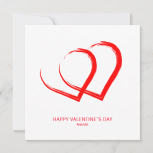 Einfache Herzen Valentinstag Modern Feiertagskarte