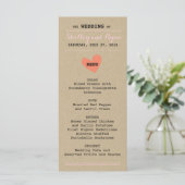 Einfache Herzkarte Menükarte (Stehend Vorderseite)