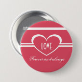 Einfache Herztaste, dunkelrosa Button (Vorne & Hinten)