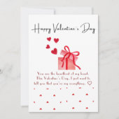 Einfache HerzValentinstag-Karte Feiertagskarte (Vorderseite)