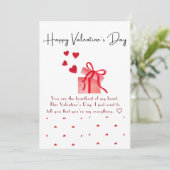 Einfache HerzValentinstag-Karte Feiertagskarte (Stehend Vorderseite)