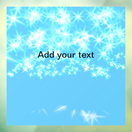 Einfache Himmelblau glitt funkelnde Sterne fügen I Fensteraufkleber (Blatt 3)