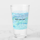 Einfache Himmelblau glitt funkelnde Sterne fügen I Glas (Rückseite)