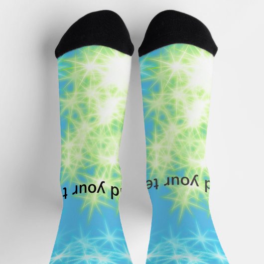 Einfache Himmelblau glitt funkelnde Sterne fügen I Socken (Oben)