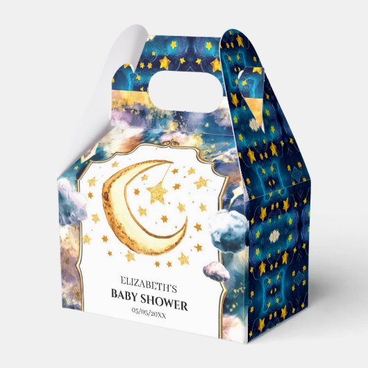 Einfache Himmlische Star Celestial Baby Dusche Geschenkschachtel (Vorderseite)