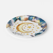 Einfache Himmlische Star Celestial Baby Dusche Pappteller (Schrägansicht)
