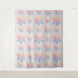 Einfache Hintergrund des Schneeflocken-Fotos Wandteppich