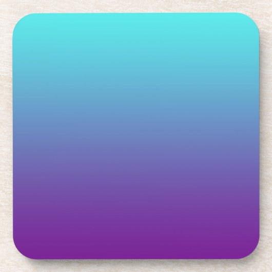 Einfache Hintergrundfarbe Türkis Blau Lila Getränkeuntersetzer (Vorderseite)