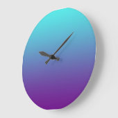 Einfache Hintergrundfarbe Türkis Blau Lila Große Wanduhr (Winkel)