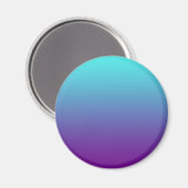 Einfache Hintergrundfarbe Türkis Blau Lila Magnet (Vorderseite/Rückseite)