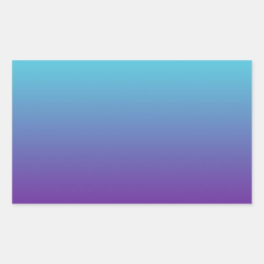 Einfache Hintergrundfarbe Türkis Blau Lila Rechteckiger Aufkleber (Vorderseite)