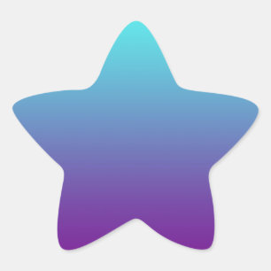 Einfache Hintergrundfarbe Türkis Blau Lila Stern-Aufkleber