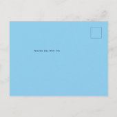 Einfache Hinterhof Baby Q GRILLEN Dusche Blauer Ei Postkarte (Rückseite)