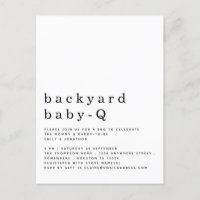 Einfache Hinterhof Baby Q GRILLEN Dusche jeder Far