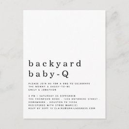 Einfache Hinterhof Baby Q GRILLEN Dusche jeder Far Postkarte