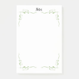 Einfache Hinweise zur grünen Kontur Post-it Klebezettel