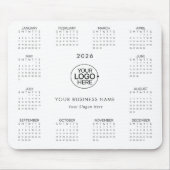 Einfache Hinzufügen Ihrer Logo-Typografie-Kalender Mousepad (Vorne)