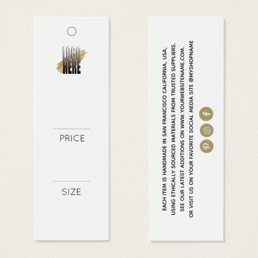 Einfache Hinzufügen Ihres Logos Weißer Kleidungspr (Vorne & Hinten)