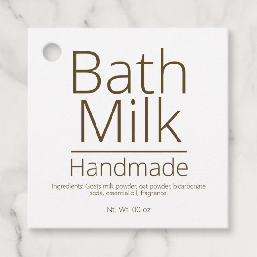 Einfache, hoch entwickelte Bath Milk Business Hobb Geschenkanhänger (Vorderseite)