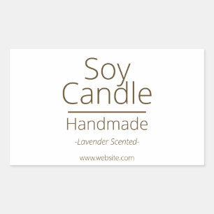 Einfache, hoch entwickelte Soy Candle Business Hob Rechteckiger Aufkleber