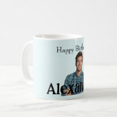 Einfache Hochladen von Foto-Add-Name Happy Geburts Kaffeetasse (Vorderseite Links)