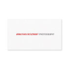 Einfache hochrote Text-Visitenkarte