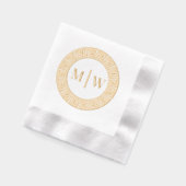Einfache Hochzeit 2 erste Monogramm VS griechische Servietten Mit Folie (Links)