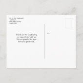 Einfache Hochzeit 5 - FotoCollage Postkarte (Rückseite)