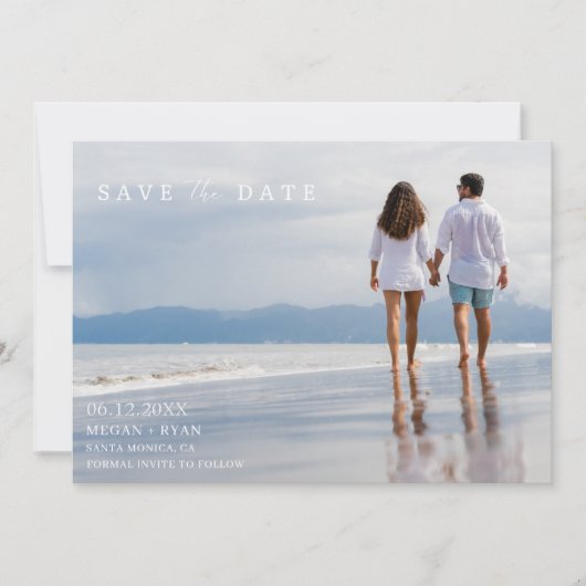 Einfache Hochzeit am Foto Save The Date (Vorderseite)