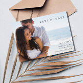Einfache Hochzeit am Foto Save The Date