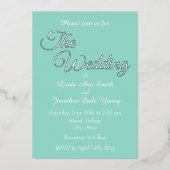 Einfache Hochzeit am Meer Folieneinladung (Vorderseite)