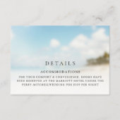 Einfache Hochzeit am Strand Begleitkarte (Vorderseite)