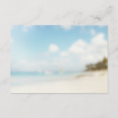 Einfache Hochzeit am Strand Begleitkarte (Rückseite)