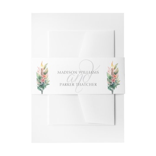 Einfache Hochzeit am Strand Einladungsbanderole (Vorderseite Beispiel)