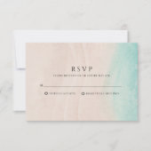 Einfache Hochzeit am Strand RSVP Karte (Vorderseite)