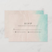 Einfache Hochzeit am Strand RSVP Karte (Vorne/Hinten)