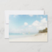Einfache Hochzeit am Strand RSVP Karte (Rückseite)