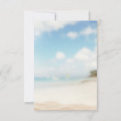 Einfache Hochzeit am Strand RSVP Karte (Rückseite)