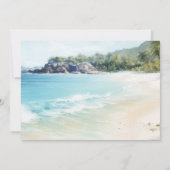 Einfache Hochzeit am Strand Save The Date (Rückseite)