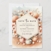 Einfache Hochzeit am Strand Save The Date (Vorderseite)