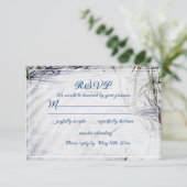 Einfache Hochzeit am weißen Sandstrand RSVP Karte (Stehend Vorderseite)