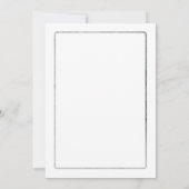 Einfache Hochzeit an der weißen Silber-Grenze Einladung (Rückseite)