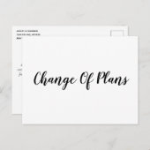 Einfache Hochzeit Ankündigungspostkarte (Vorne/Hinten)