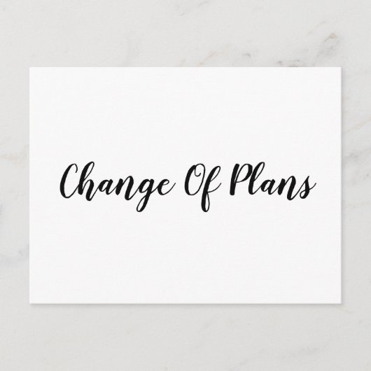 Einfache Hochzeit Ankündigungspostkarte (Vorderseite)