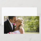 Einfache Hochzeit Danke (Vorne/Hinten)